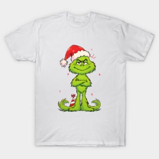 Grinch Cartoon Full of Christmas Cheer T-Shirt